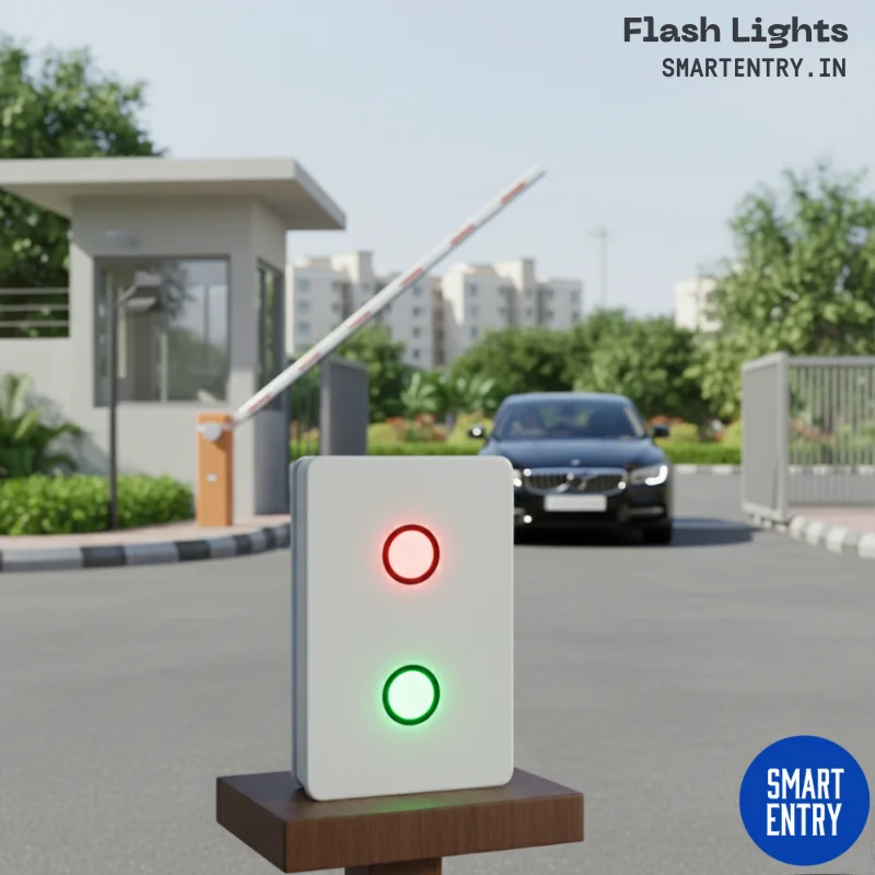 Visitor identification flash light indicator system