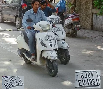 Two wheeler simultaneosly captured in anpr